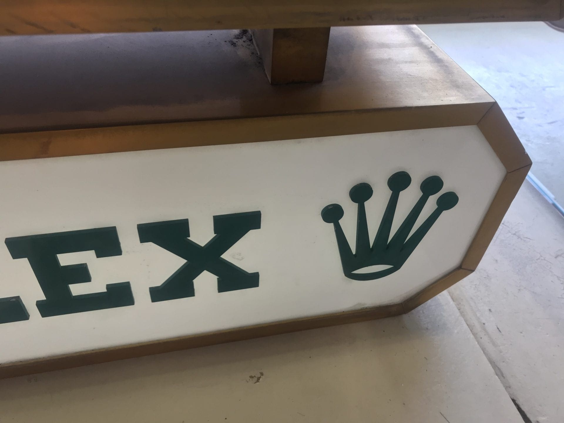 Horloge duoface de distributeur ROLEX