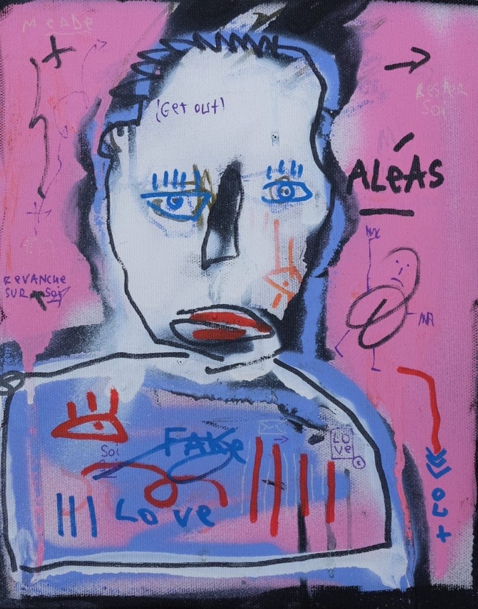 Jazzu – GET OUT, acrylique et techniques mixtes (2019)