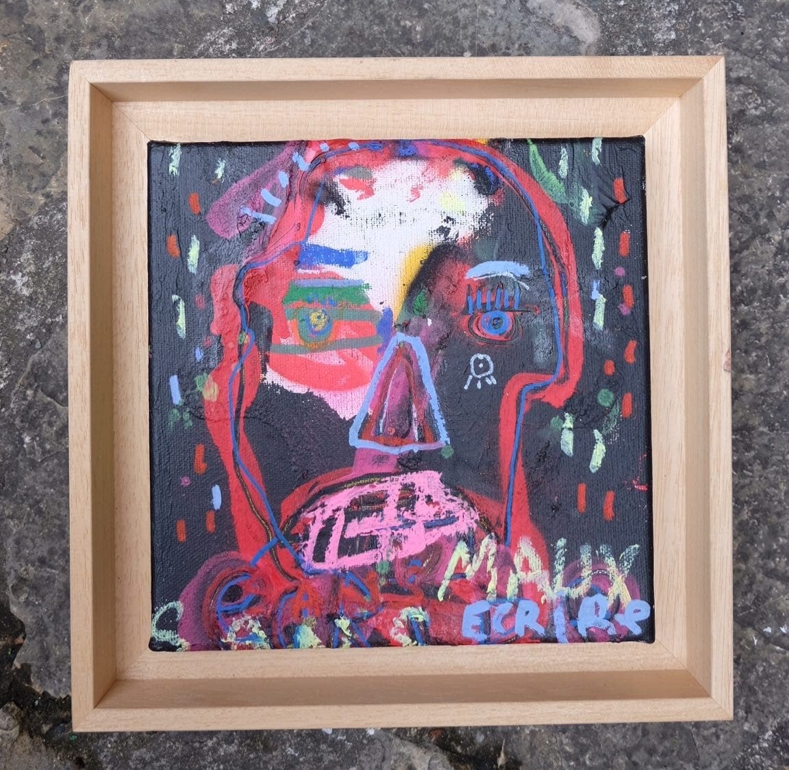 Jazzu – Sans Maux, acrylique et mixte sur toile (2019)
