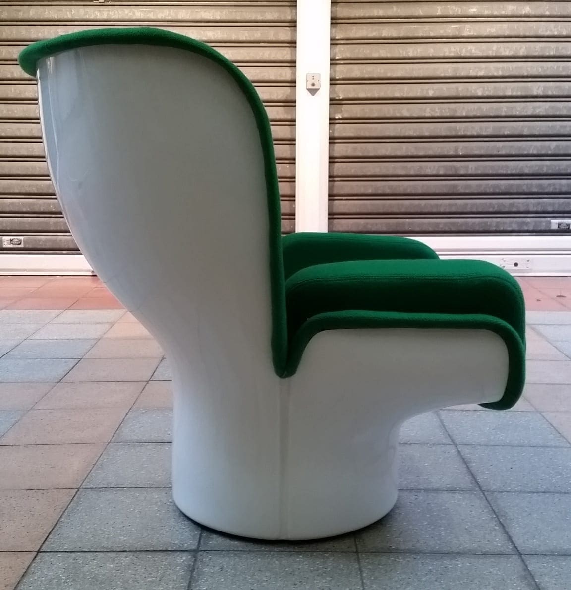 Fauteuil ELDA vert Vintage par Joe Colombo | Édition Comfort 1970