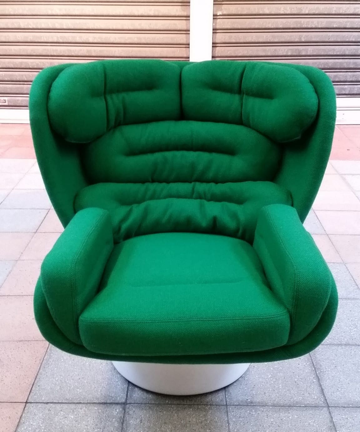 Fauteuil ELDA vert Vintage par Joe Colombo | Édition Comfort 1970