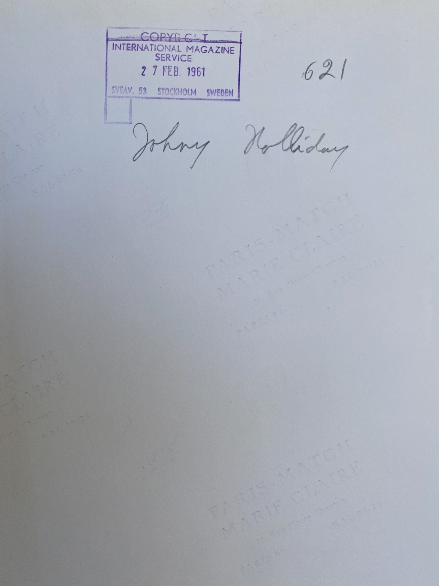 Photographie de Johnny Hallyday – Dans sa chambre, 1961