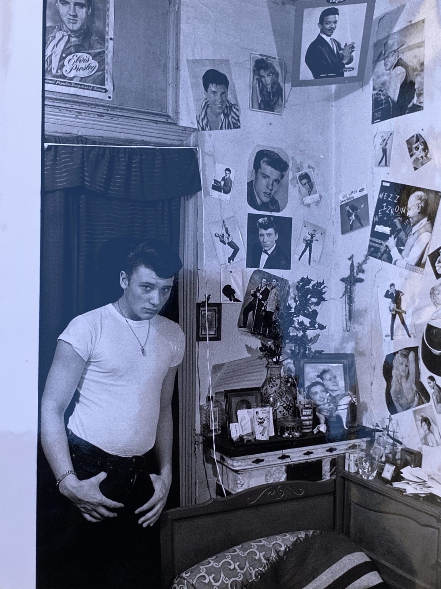Photographie de Johnny Hallyday – Dans sa chambre, 1961