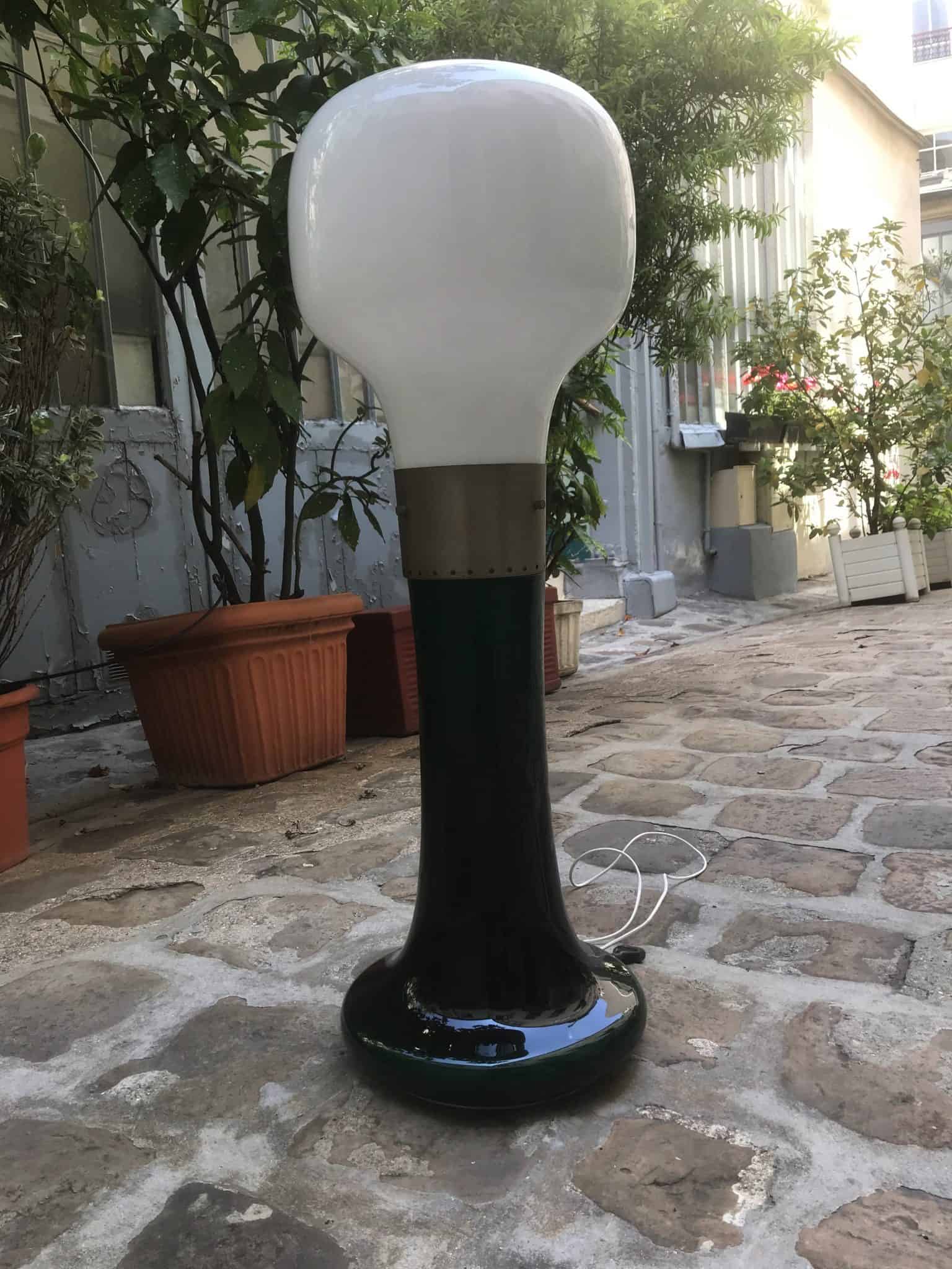 Lampe de parquet en verre de Murano