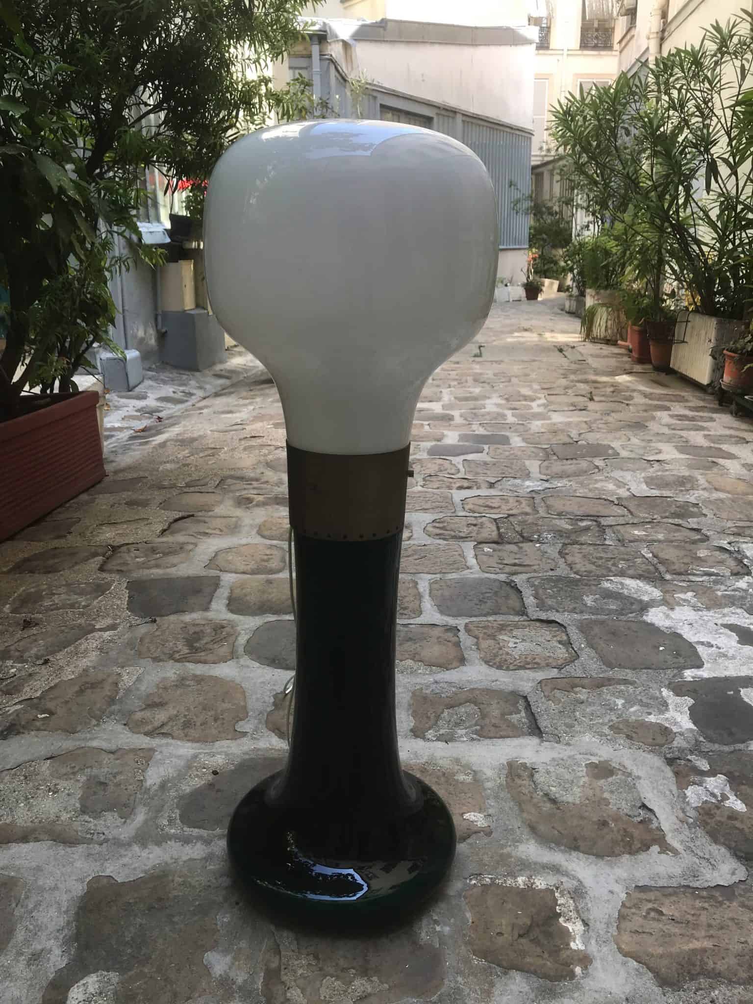 Lampe de parquet en verre de Murano