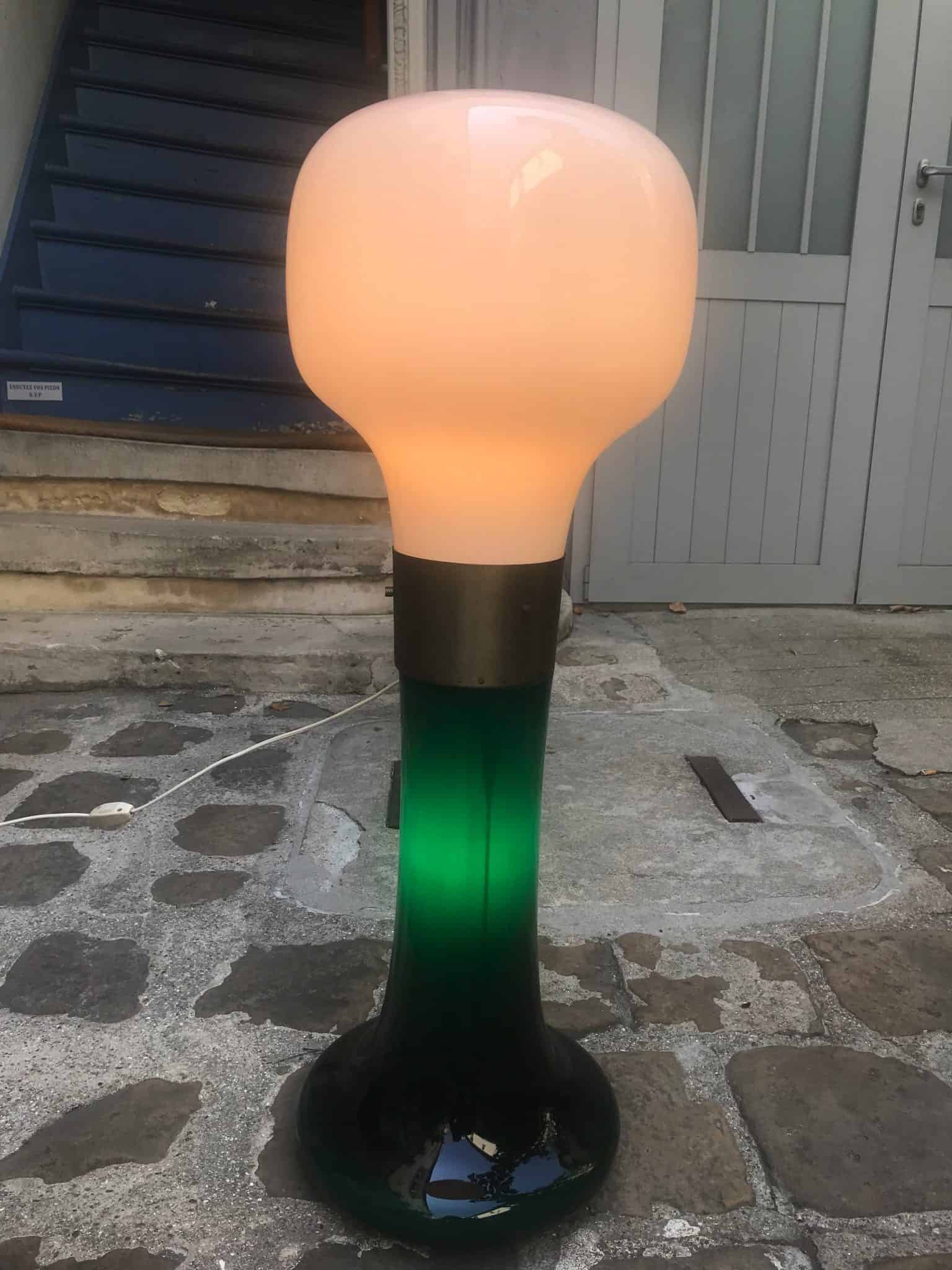 Lampe de parquet en verre de Murano