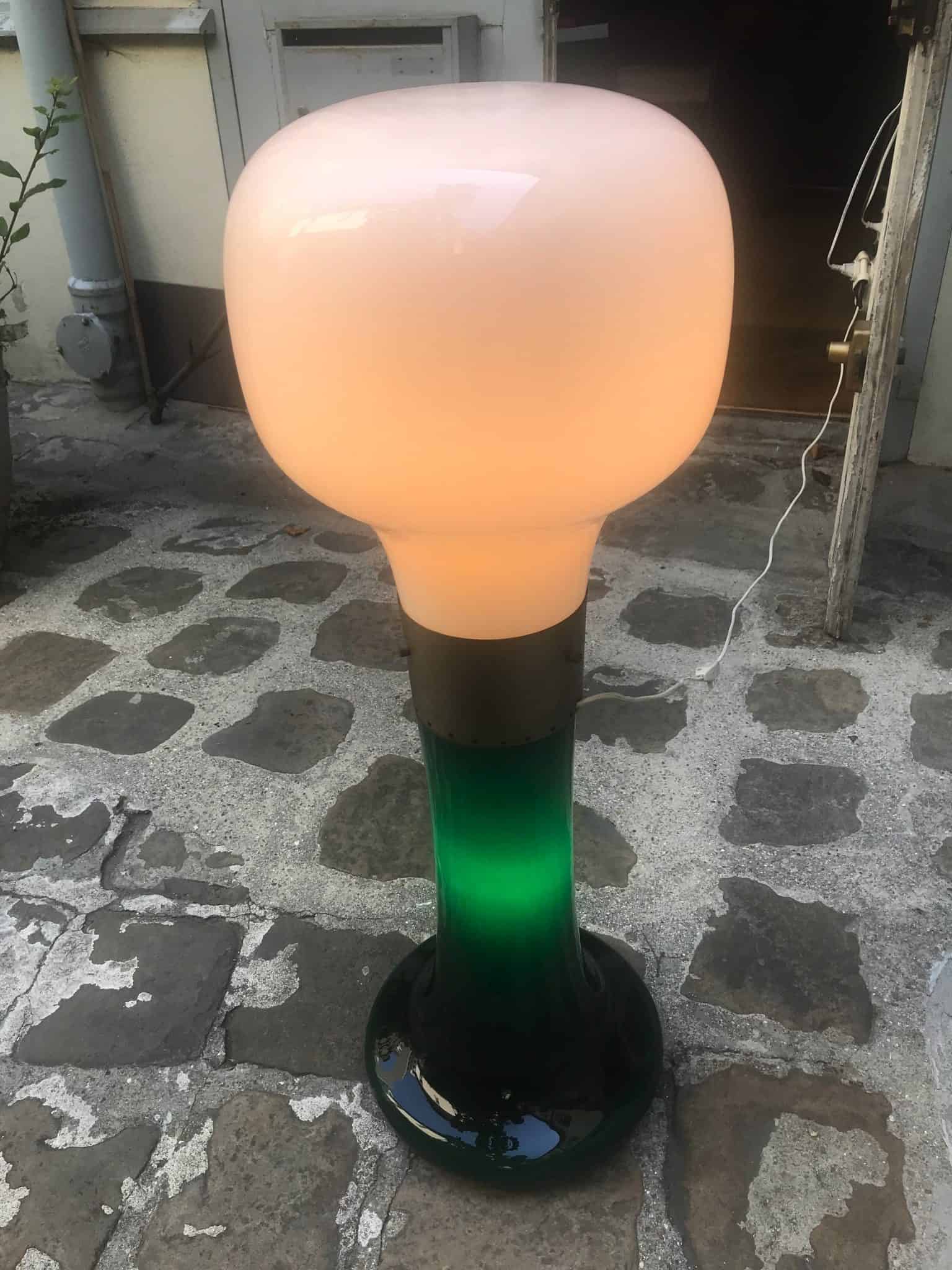 Lampe de parquet en verre de Murano