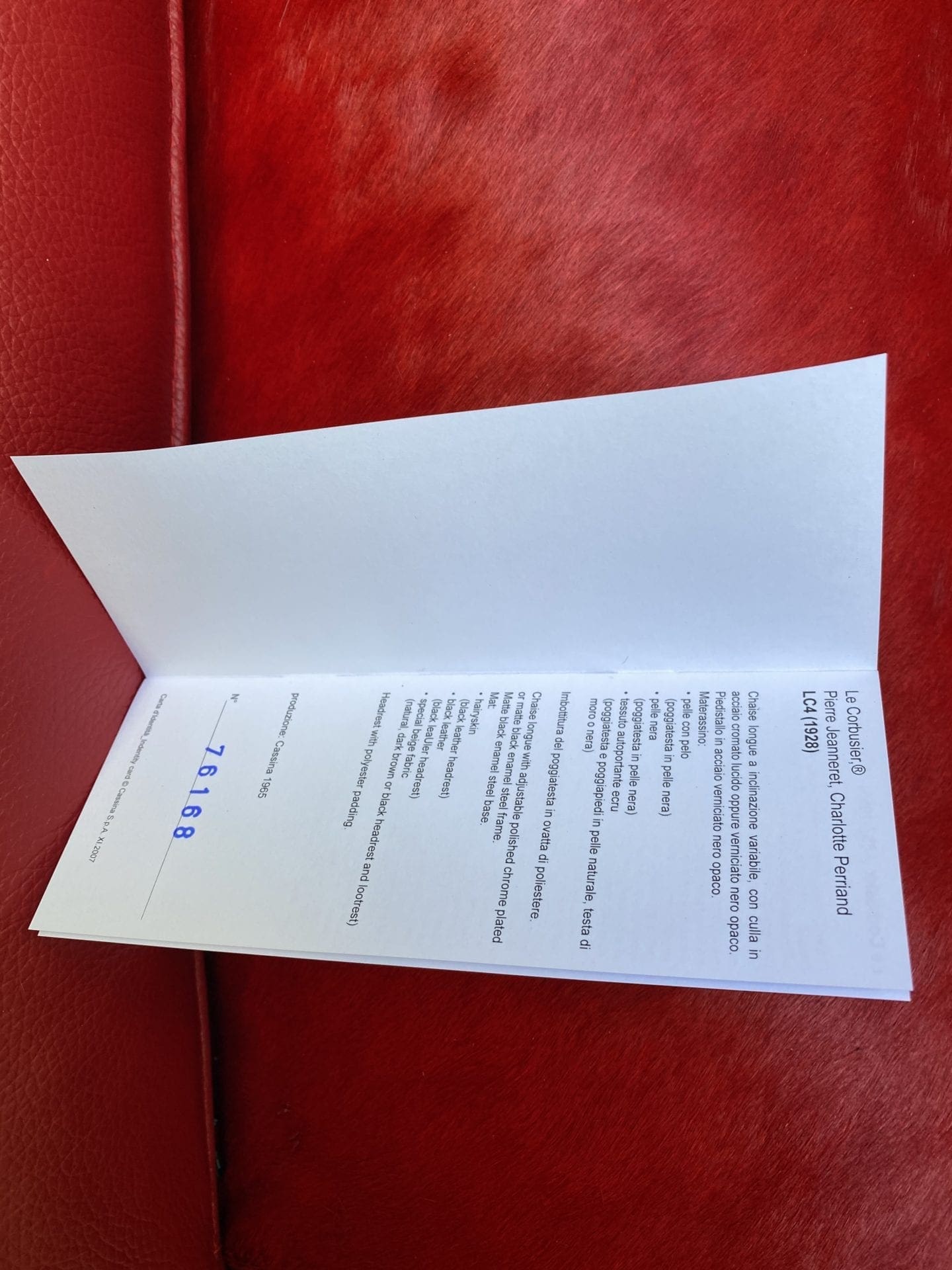 Le Corbusier – Charlotte Perriand – LC4 Rouge