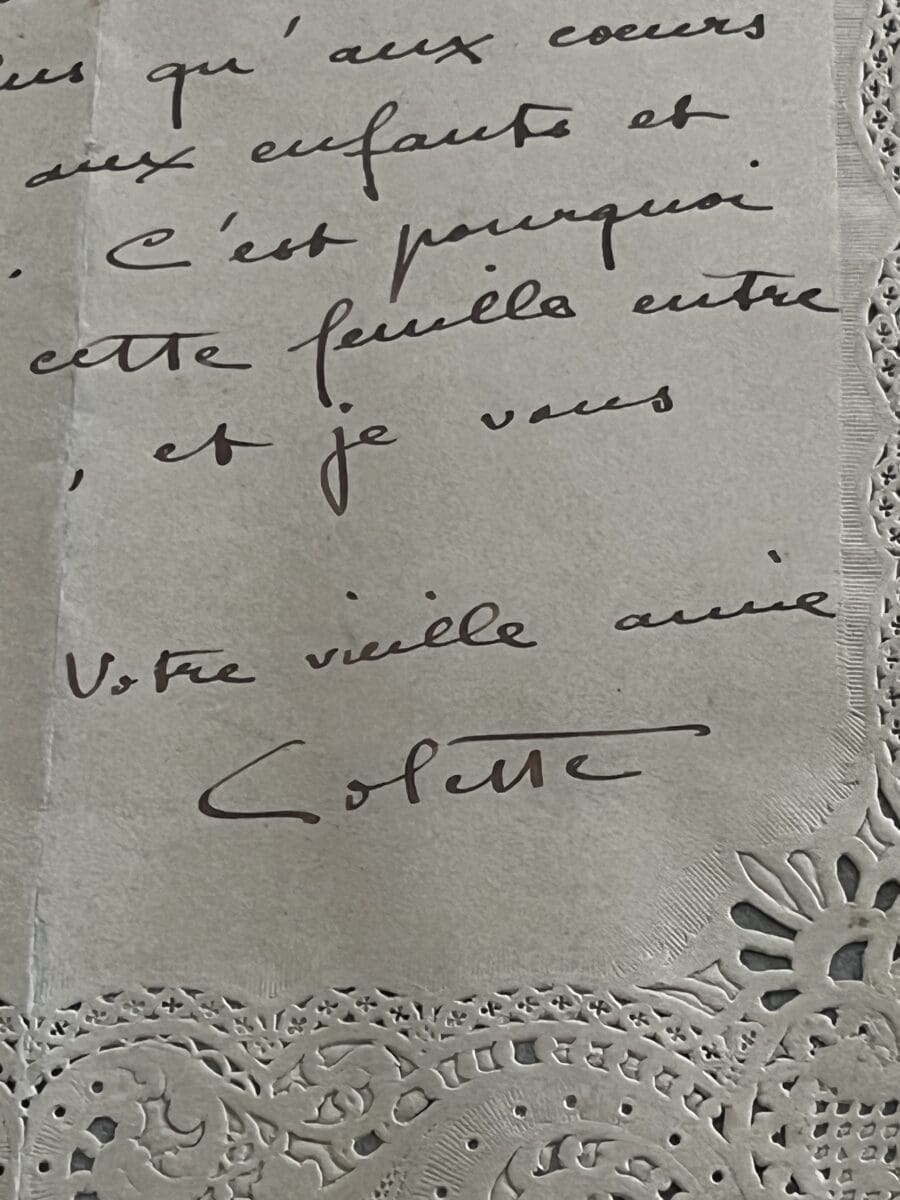 Joséphine Baker : Lettre autographe de Colette signée (circa 1936)