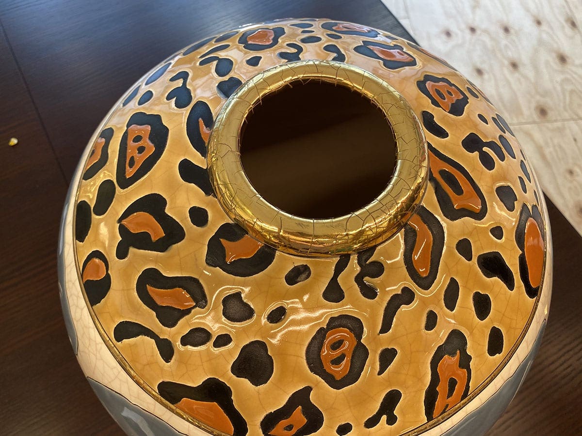 Longwy – Vase Boule Kenya circa 1995