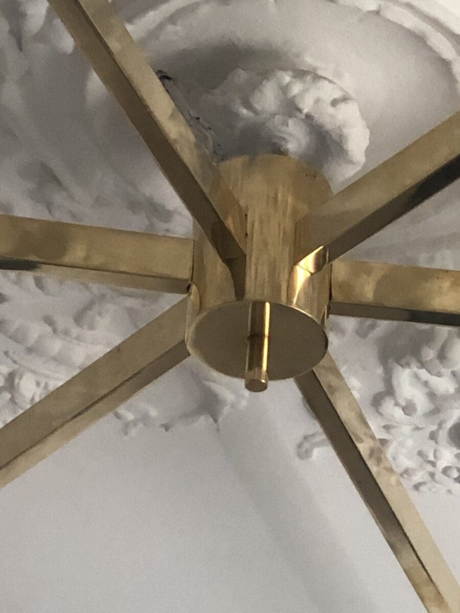 Lustre &lsquo;6 Lunes&rsquo; Style Angelo Lelli pour Arredoluce – Design Italien Iconique