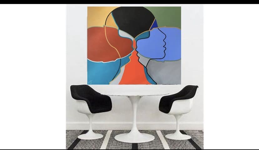 Œuvre Contemporaine de Marie Bec – Technique Mixte sur Toile, 2022