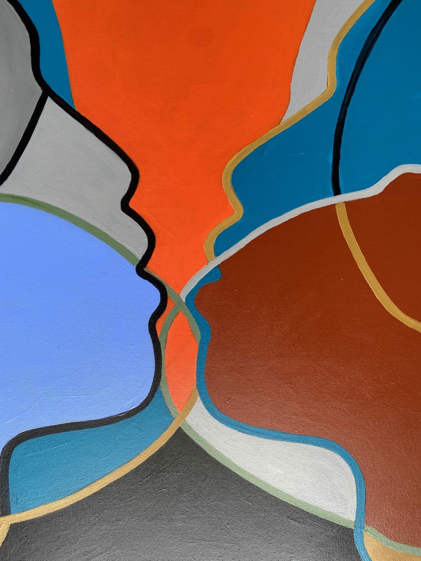 Œuvre Contemporaine de Marie Bec – Technique Mixte sur Toile, 2022