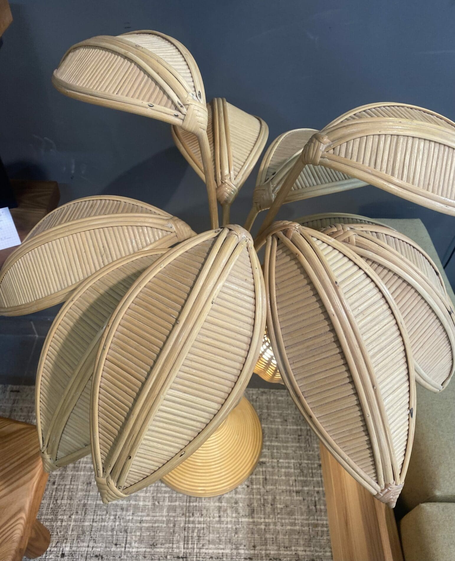 Mario Lopez Torres – Lampe de parquet Palmier en bambou – Occasion