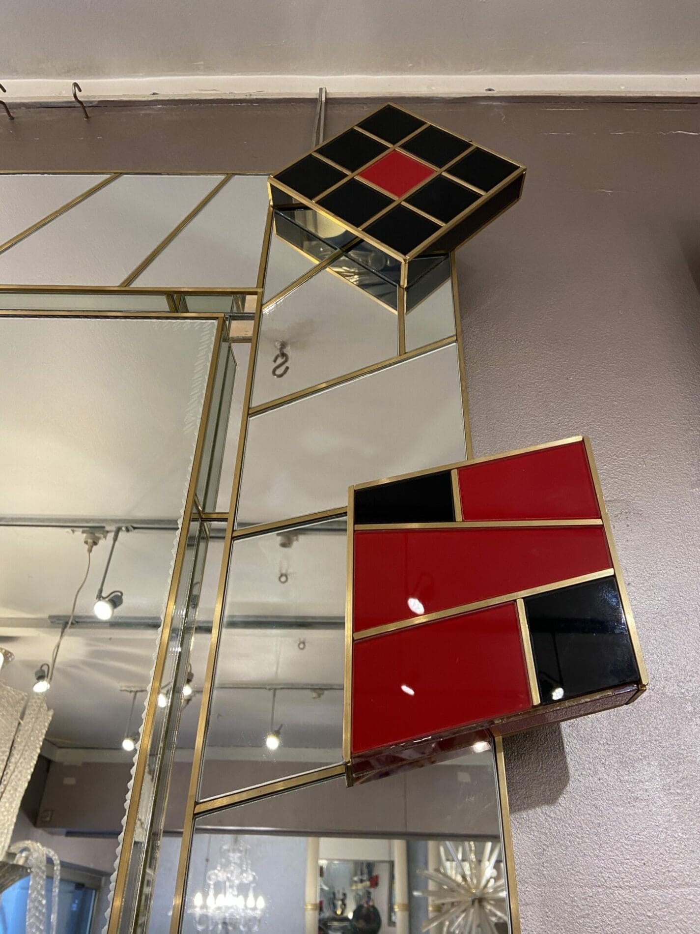 Martin Studio – Miroir noir et rouge