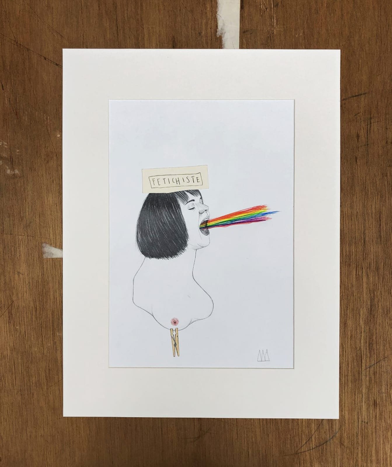 Mateo Andrea – Fétichiste, Dessin 2018