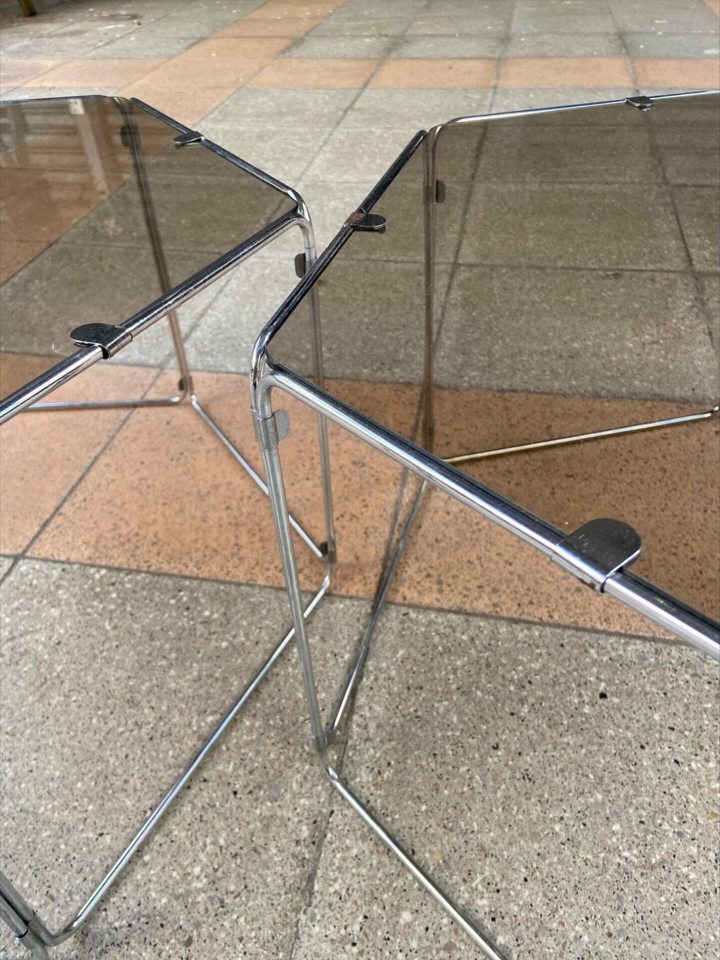 Max Sauze – Ensemble de 3 tables basses / bouts de canapé