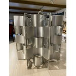 Lustre Max Sauze en aluminium, design sculptural circa 1975