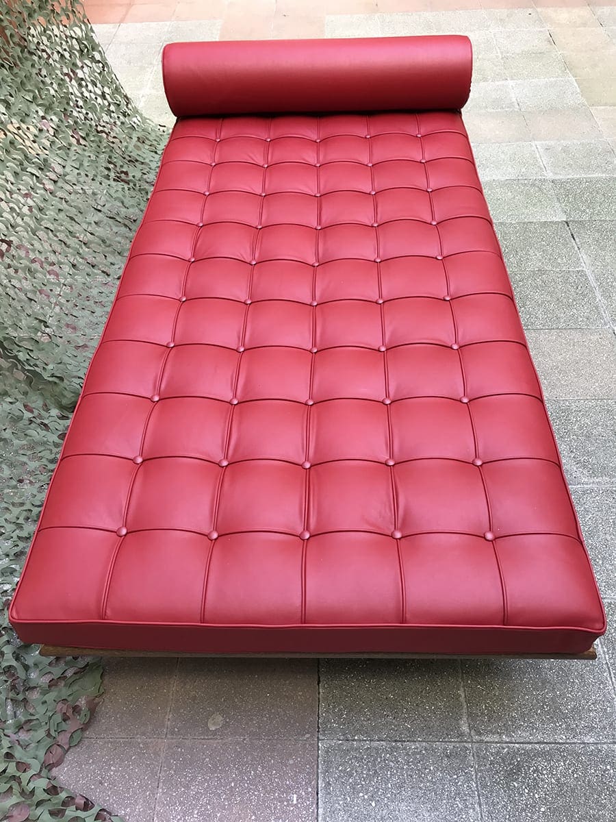 Daybed Barcelona Rouge Mies van der Rohe, édition Knoll