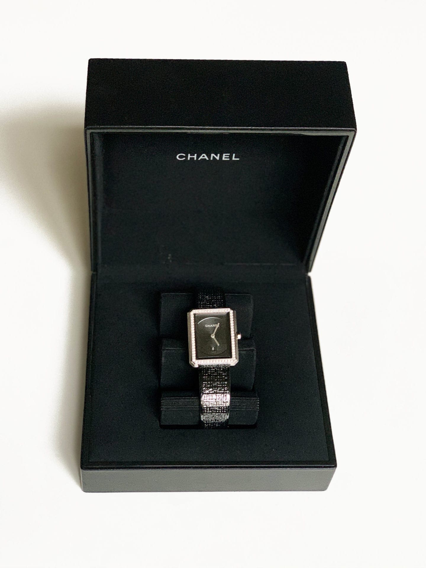 Montre Chanel – Boyfriend tweed/ Diamants