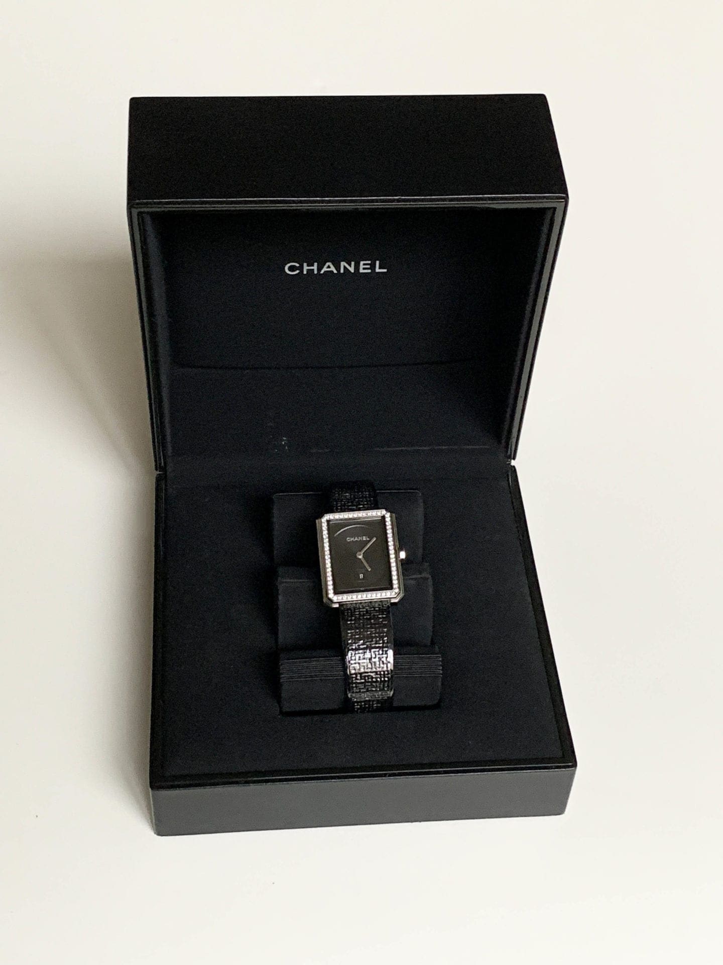 Montre Chanel – Boyfriend tweed/ Diamants