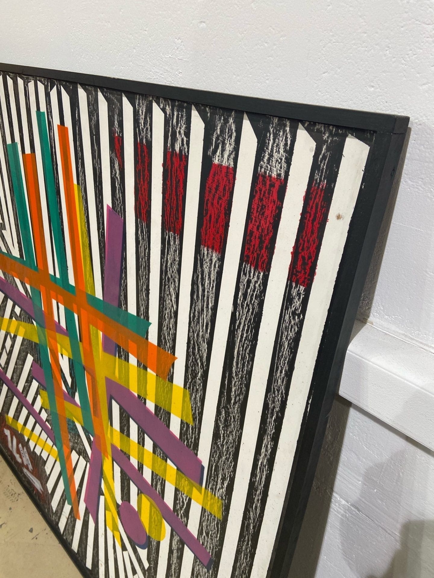 N-OR 1989 par Medaglini – Technique Mixte sur Bois, 122 x 122 cm