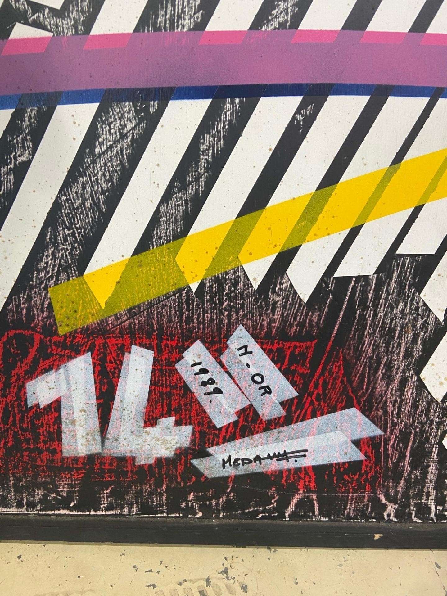 N-OR 1989 par Medaglini – Technique Mixte sur Bois, 122 x 122 cm