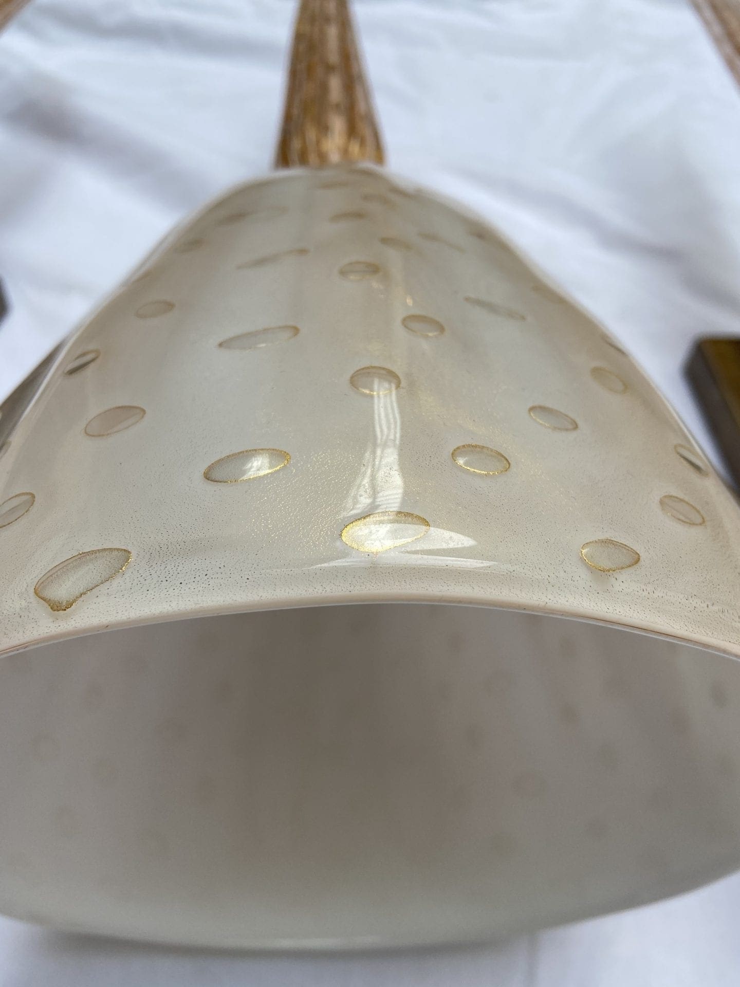 Paire d&rsquo;appliques flambeaux en verre de Murano