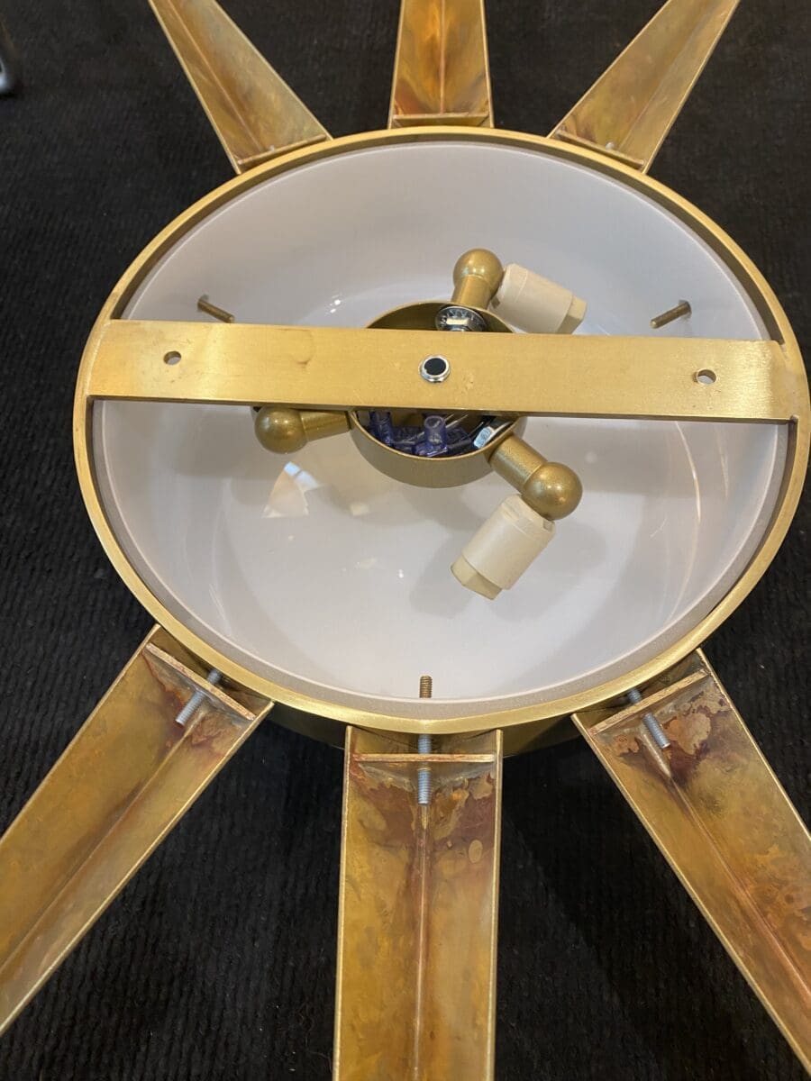 Paire d&rsquo;appliques modernistes à étoile Murano, circa 1970