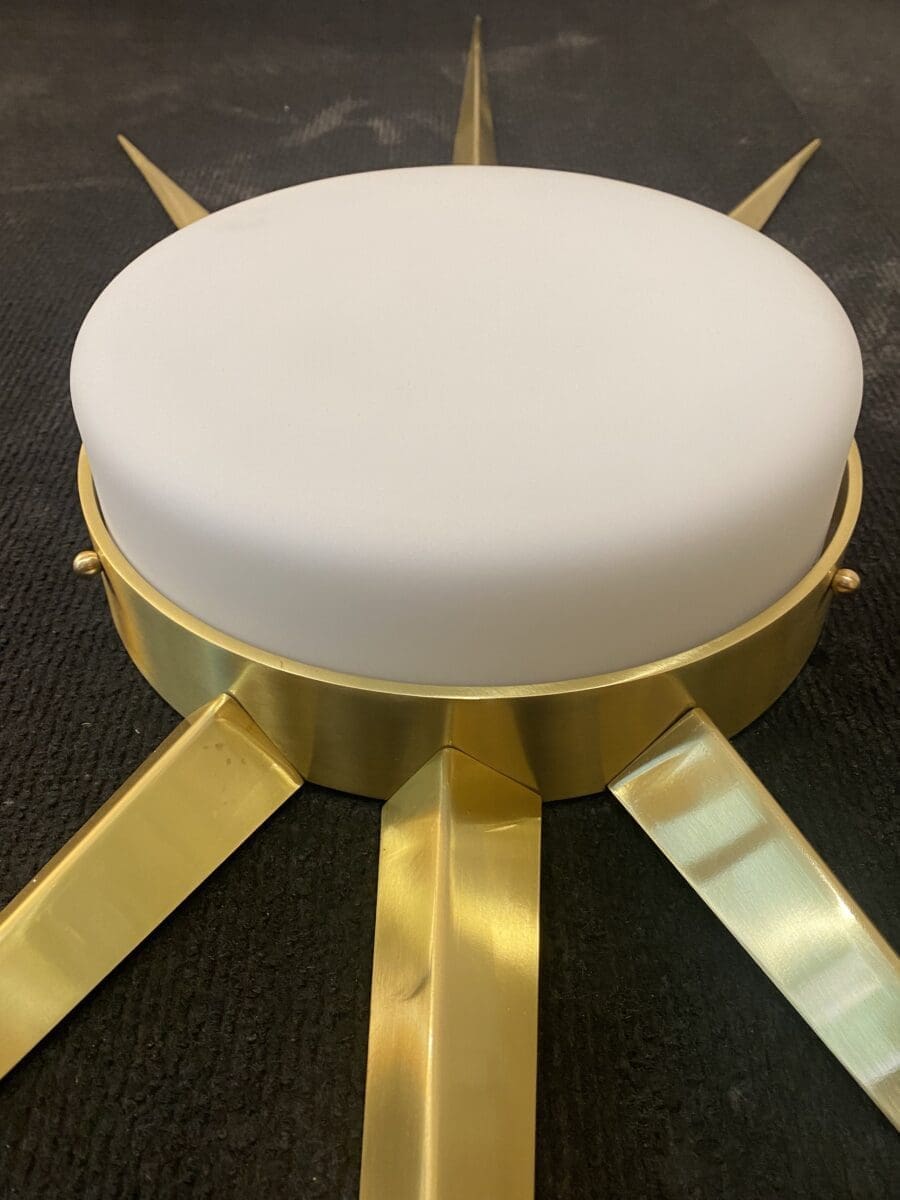 Paire d&rsquo;appliques modernistes à étoile Murano, circa 1970