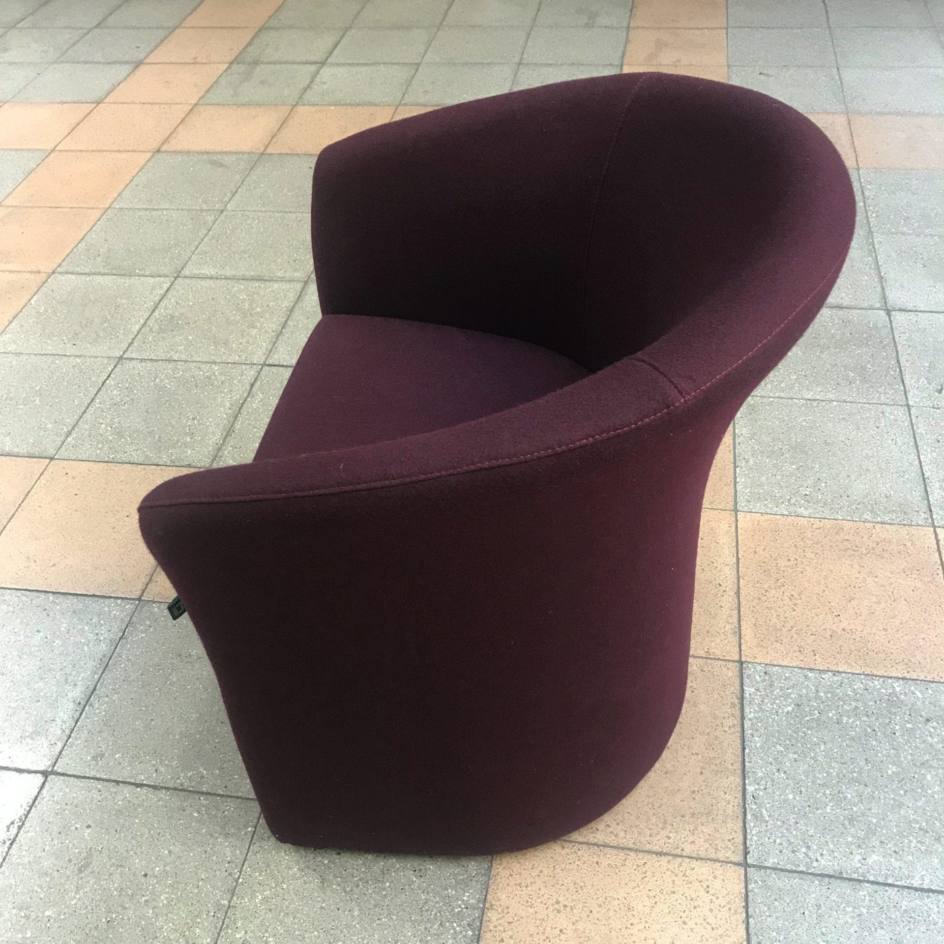 Paire de chauffeuses par Harmonie bordeaux