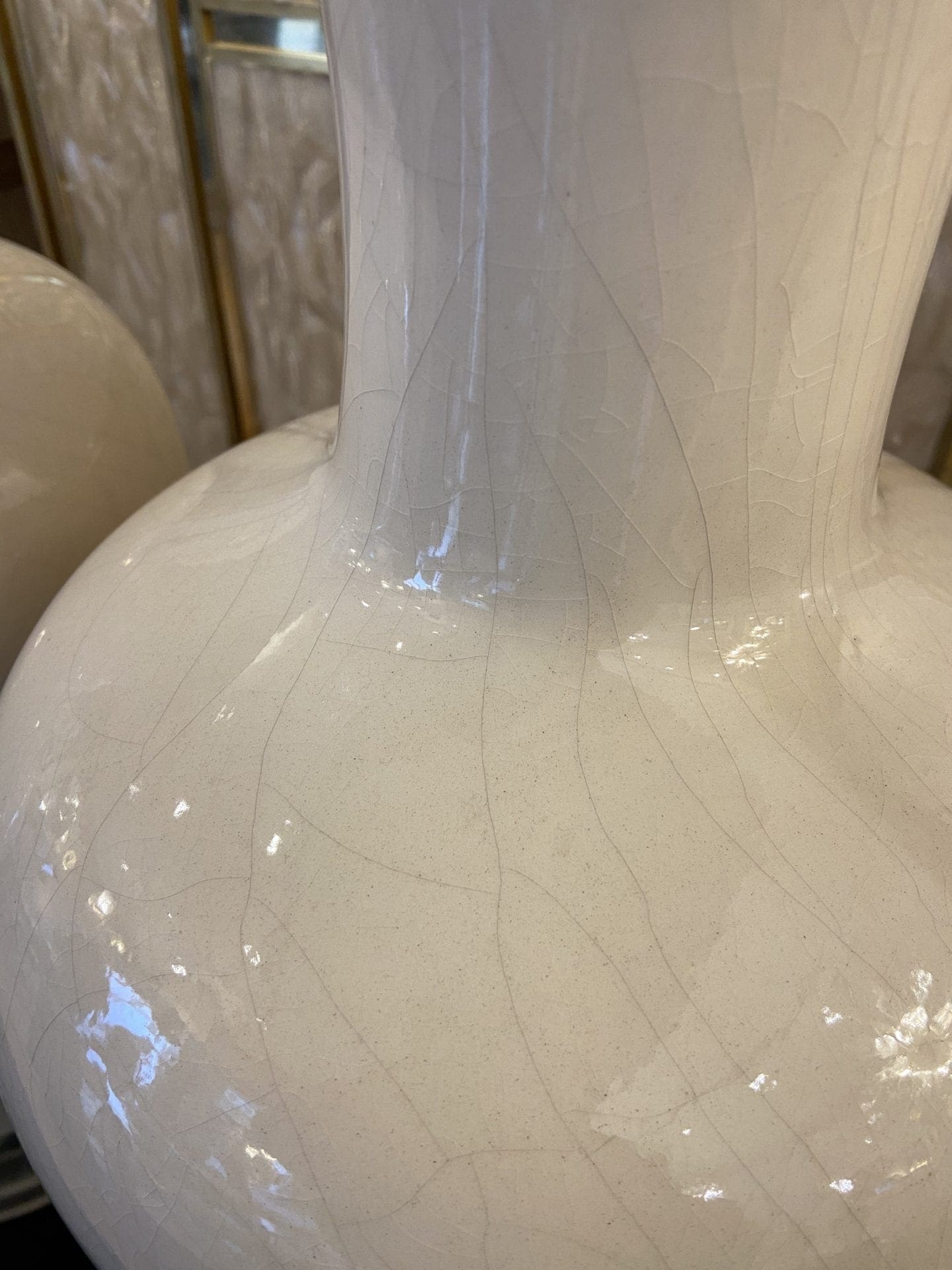 Paire de Lampes en Céramique Craquelée – Circa 1980