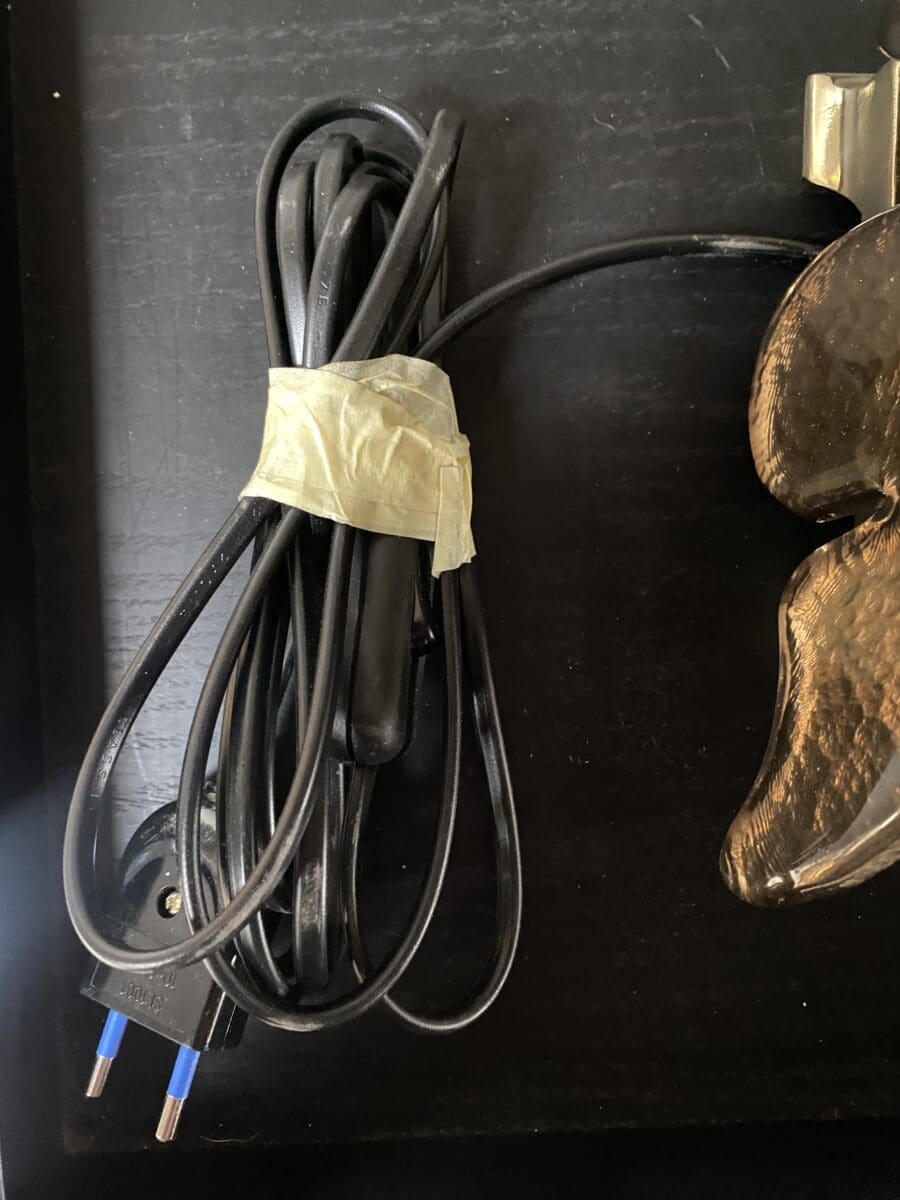 Paire de lampes en métal doré Occasion avec papillons – Murano