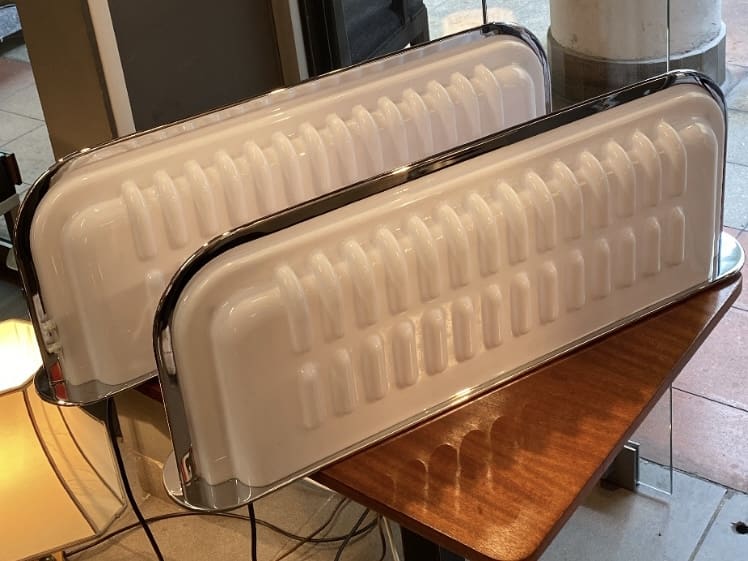 Paire de lampes Elledue Fiberglas par Ettore Sottsass pour Poltronova, Italie, 1970s