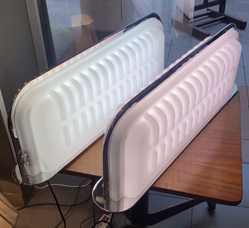 Paire de lampes Elledue Fiberglas par Ettore Sottsass pour Poltronova, Italie, 1970s