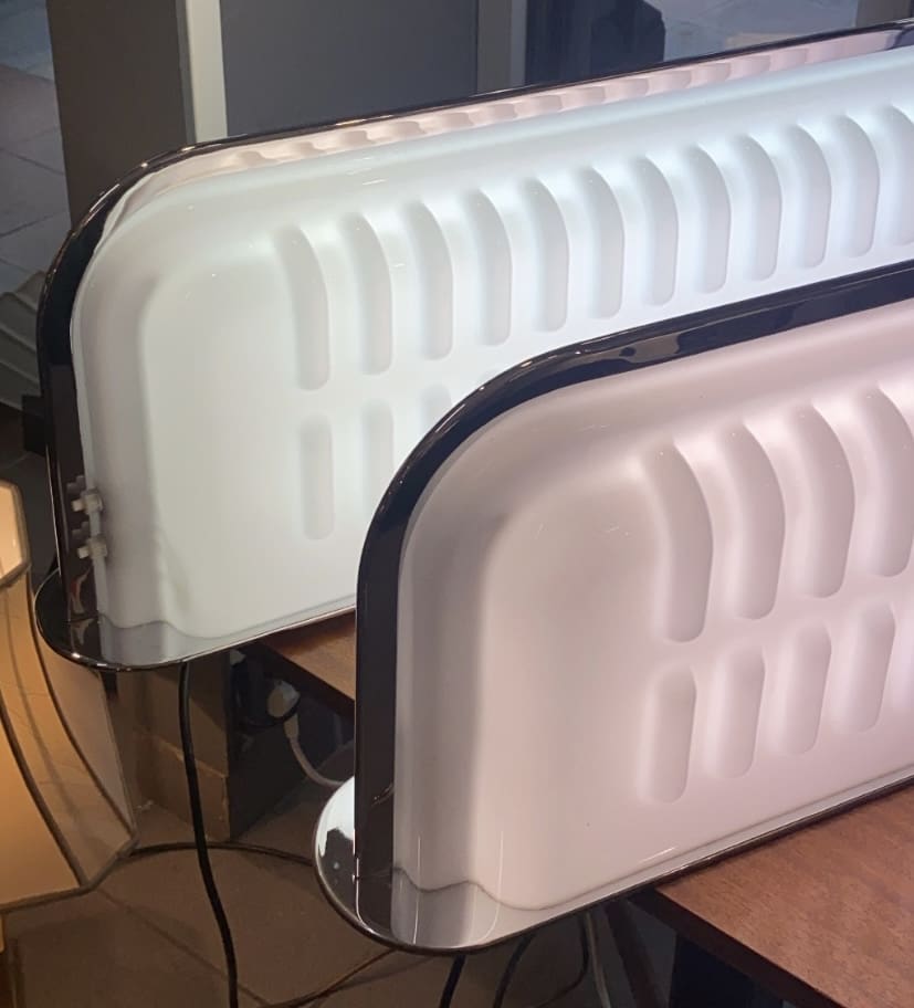 Paire de lampes Elledue Fiberglas par Ettore Sottsass pour Poltronova, Italie, 1970s