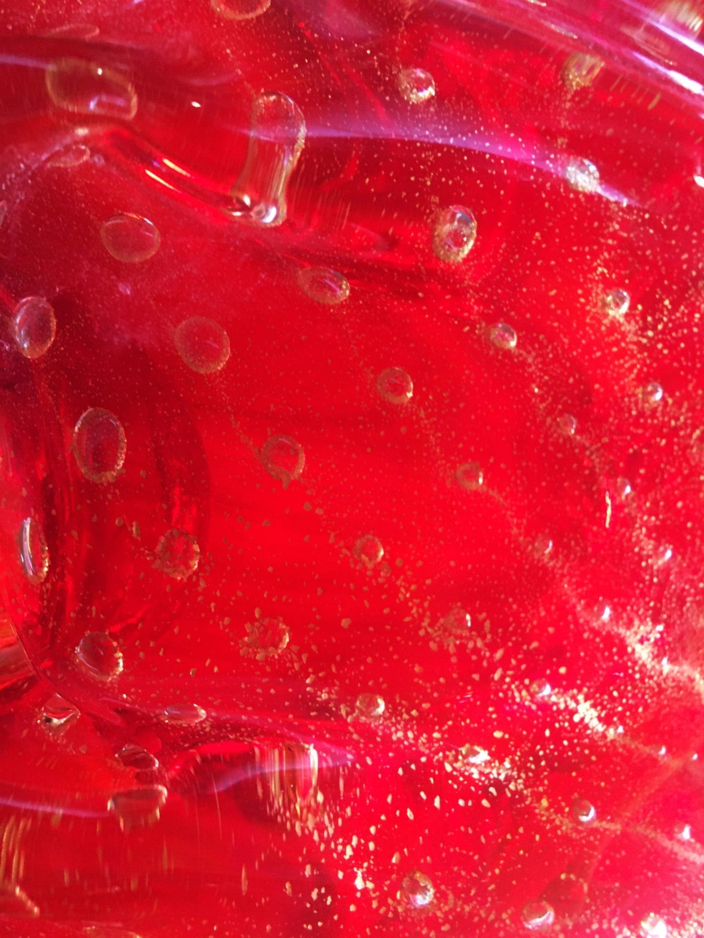 Paire de vides-poches en verre de Murano rouge