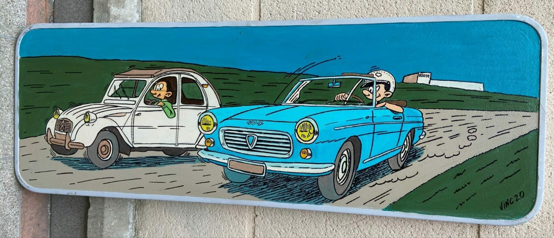 Vinc – Panneau de signalisation Spirou