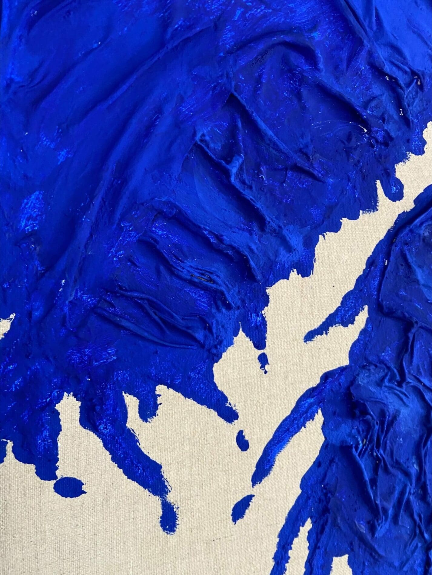 Blue Dragon par Coussot Bex – Acrylique sur Toile 100×100 cm