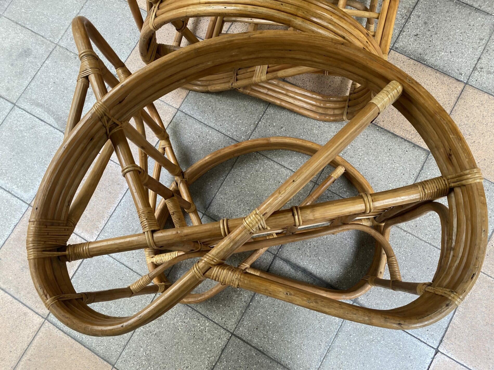 Paul Frankl – Paire de fauteuils vintage Bambou Occasion