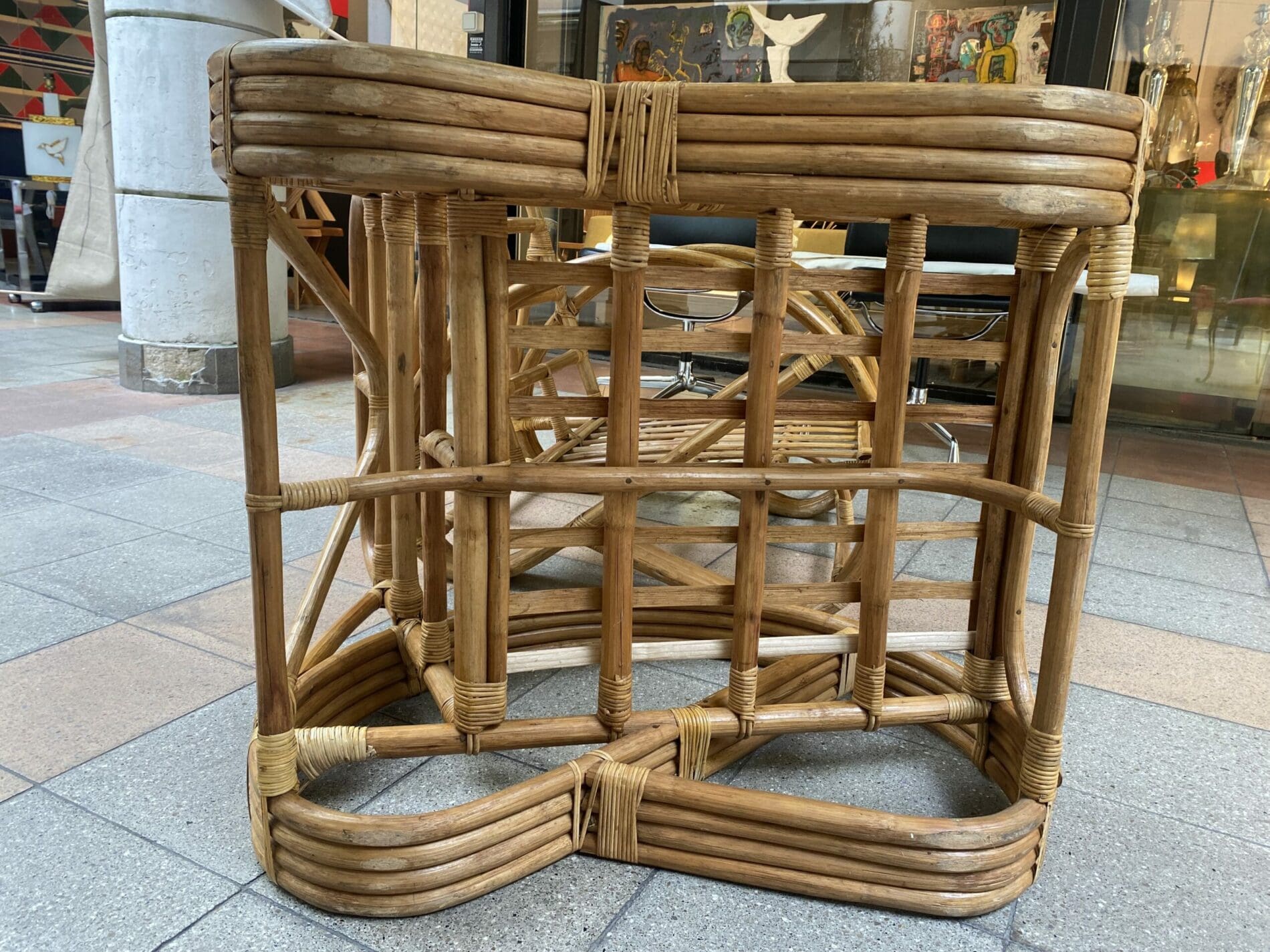 Paul Frankl – Paire de fauteuils vintage Bambou Occasion