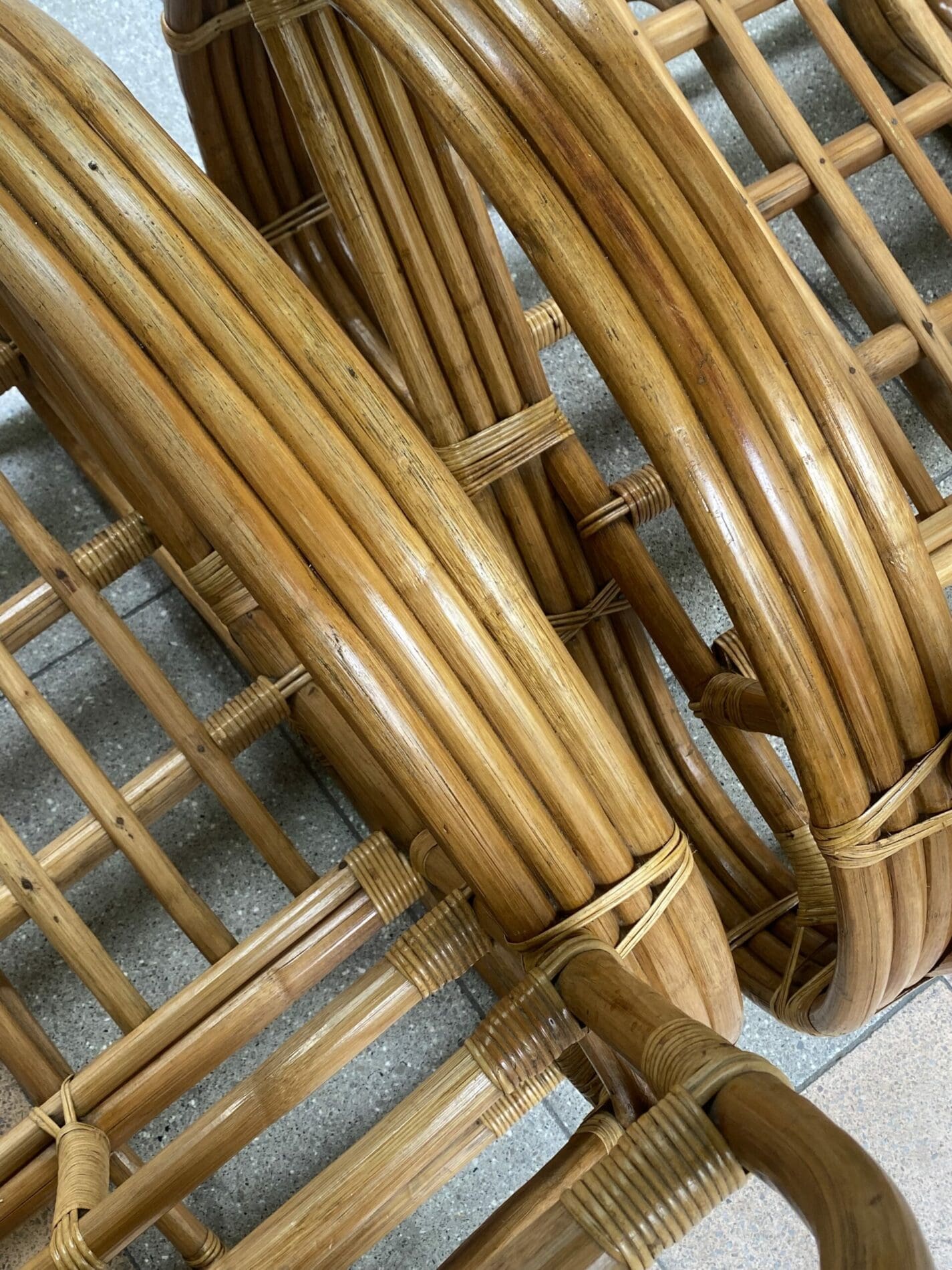 Paul Frankl – Paire de fauteuils vintage Bambou Occasion