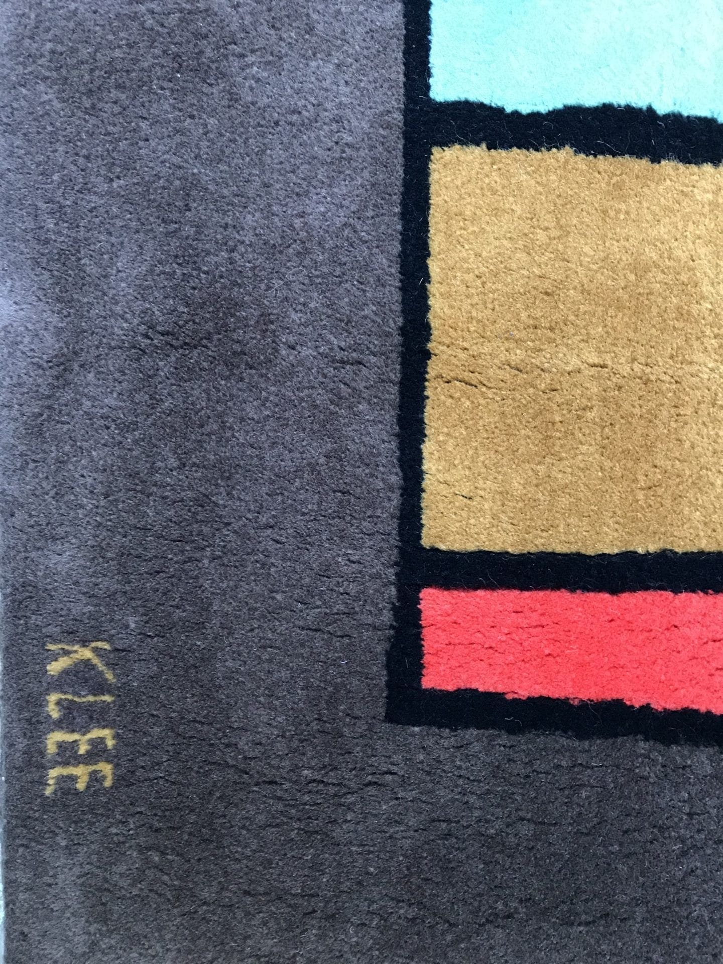 Tapis Exceptionnel signé Paul Klee – Circa 1970