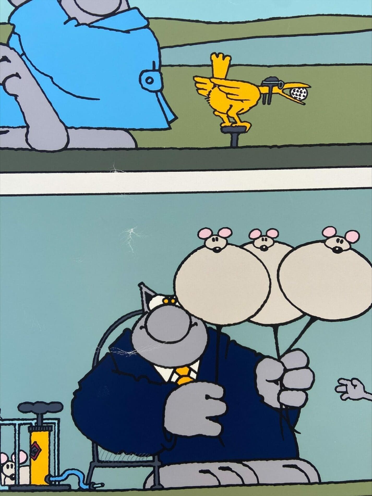 Philippe Geluck – Golf, sérigraphie signée (2003)