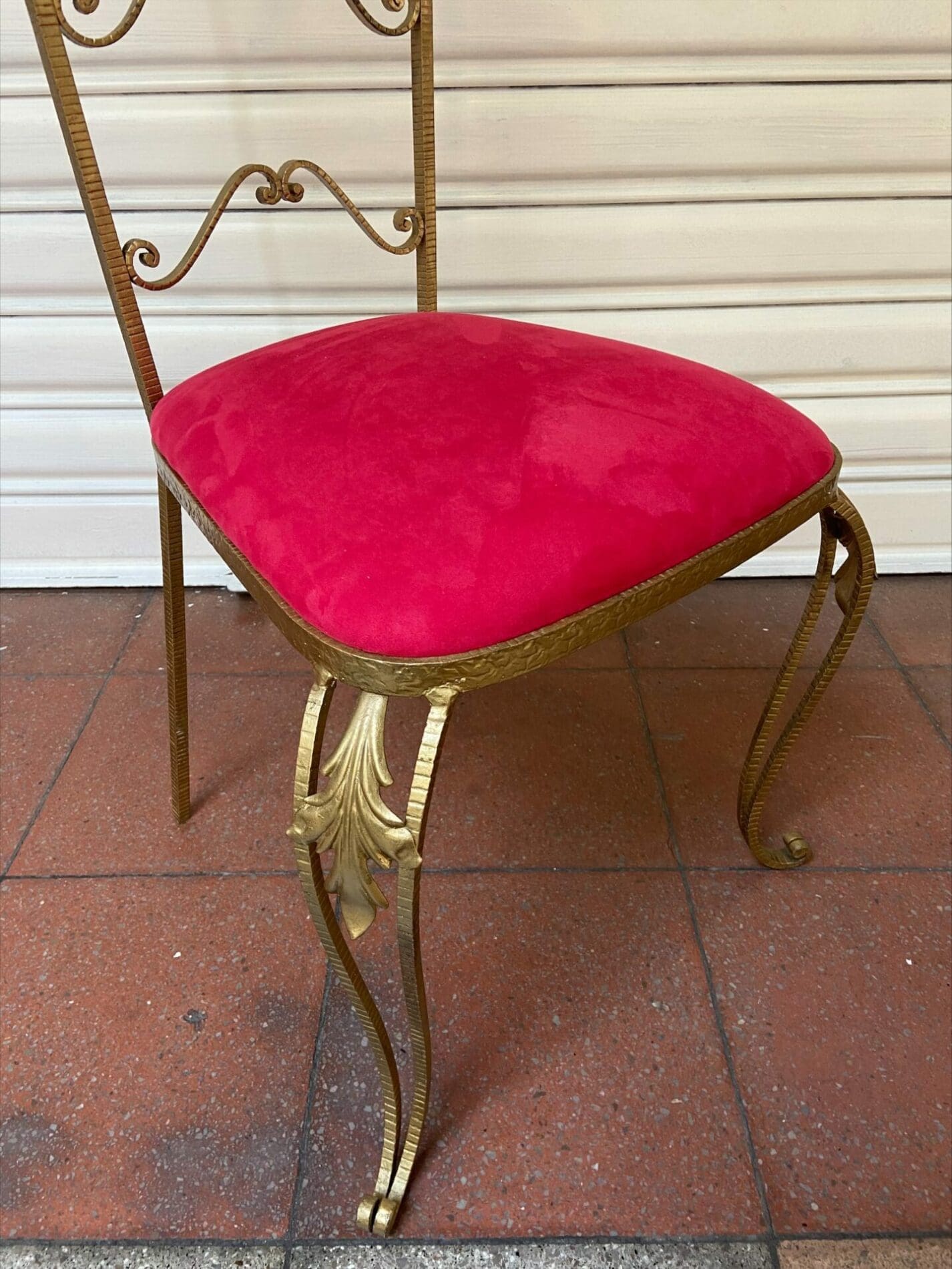 Pier Luigi Colli – Chaise fer forgé doré (1950)