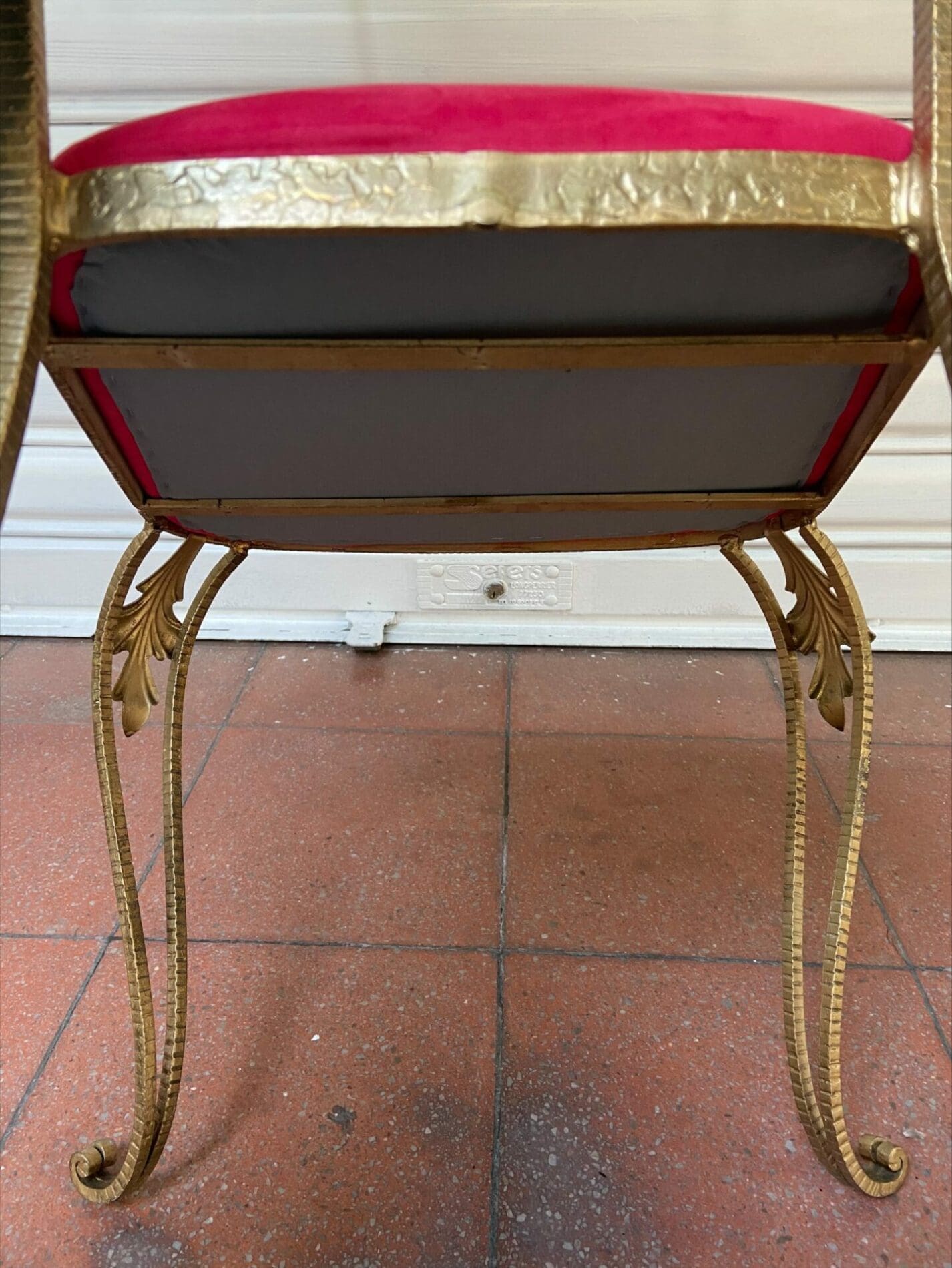 Pier Luigi Colli – Chaise fer forgé doré (1950)