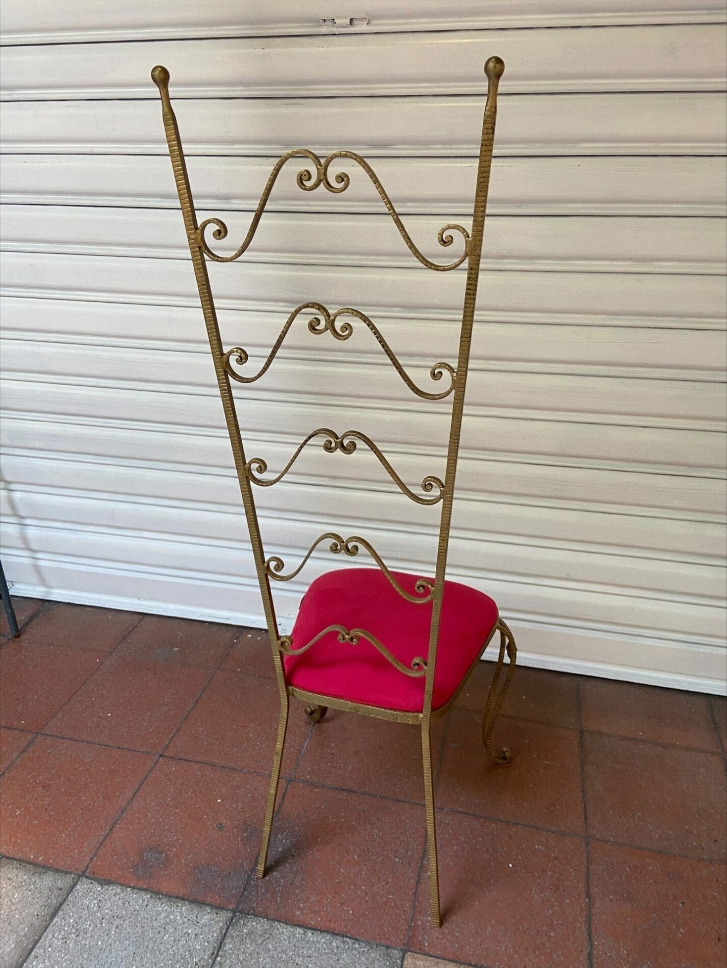 Pier Luigi Colli – Chaise fer forgé doré (1950)