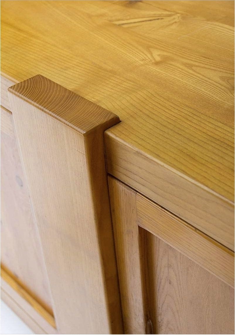 Pierre Chapo — Buffet enfilade R16 en orme massif, quatre portes