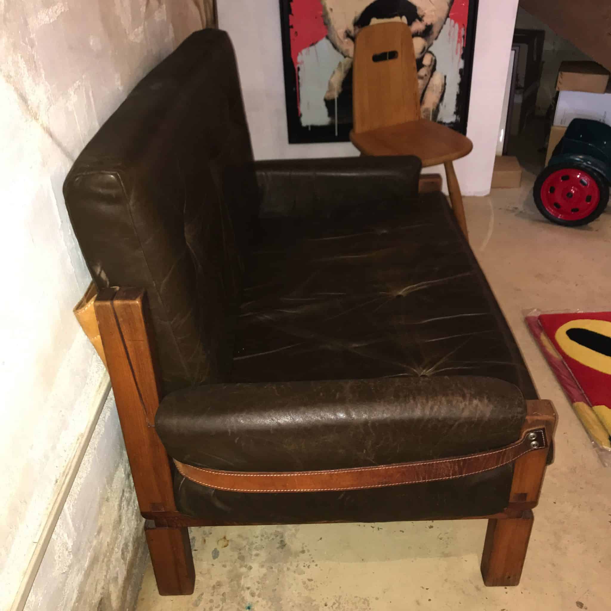 Pierre Chapo – Fauteuil  » Love seat S18Y  » – Circa 1975