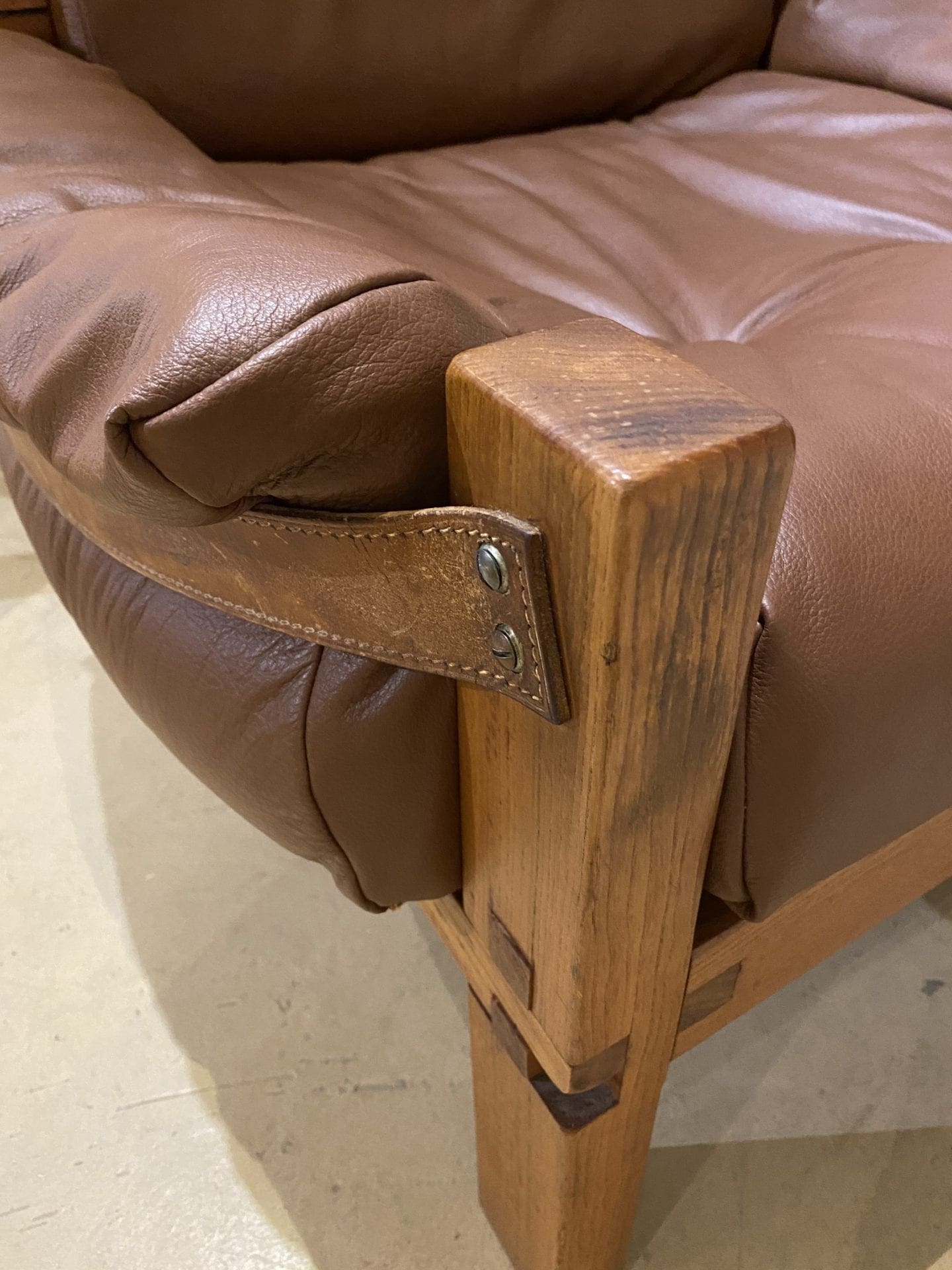 Fauteuil Design Pierre Chapo S15 en Orme et Cuir Connolly Occasion